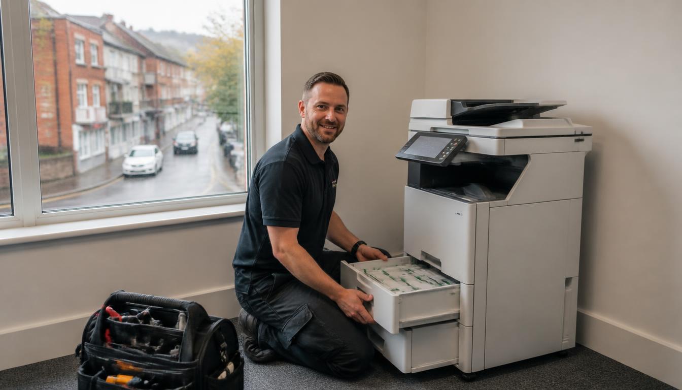 Bowden Digitec photocopier engineer visiting a Crowborough office