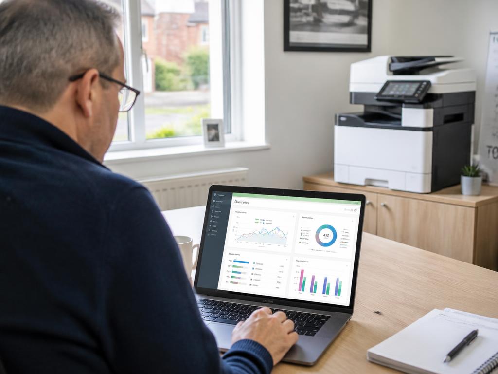 PaperCut print management dashboard being demonstrated in Discovery Park (Sandwich)